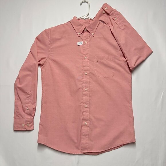 NEW Saddlebred Mens Size S Classic Fit Long-Sleeve Button-Down Pink Shirt - Picture 3 of 12